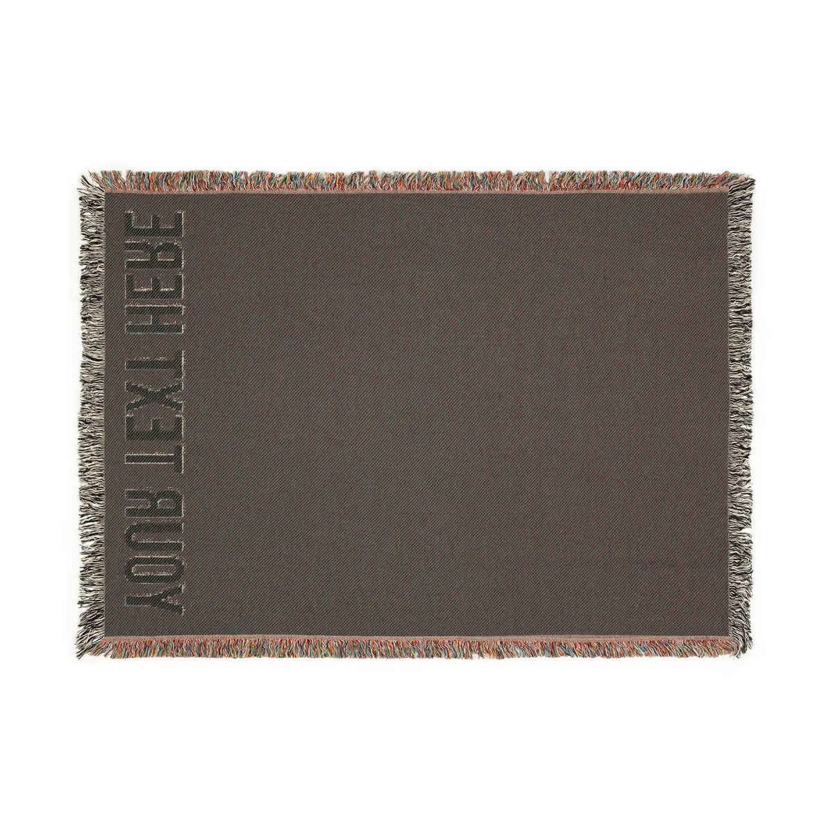 PERSONALIZED TEXT WOVEN BLANKET