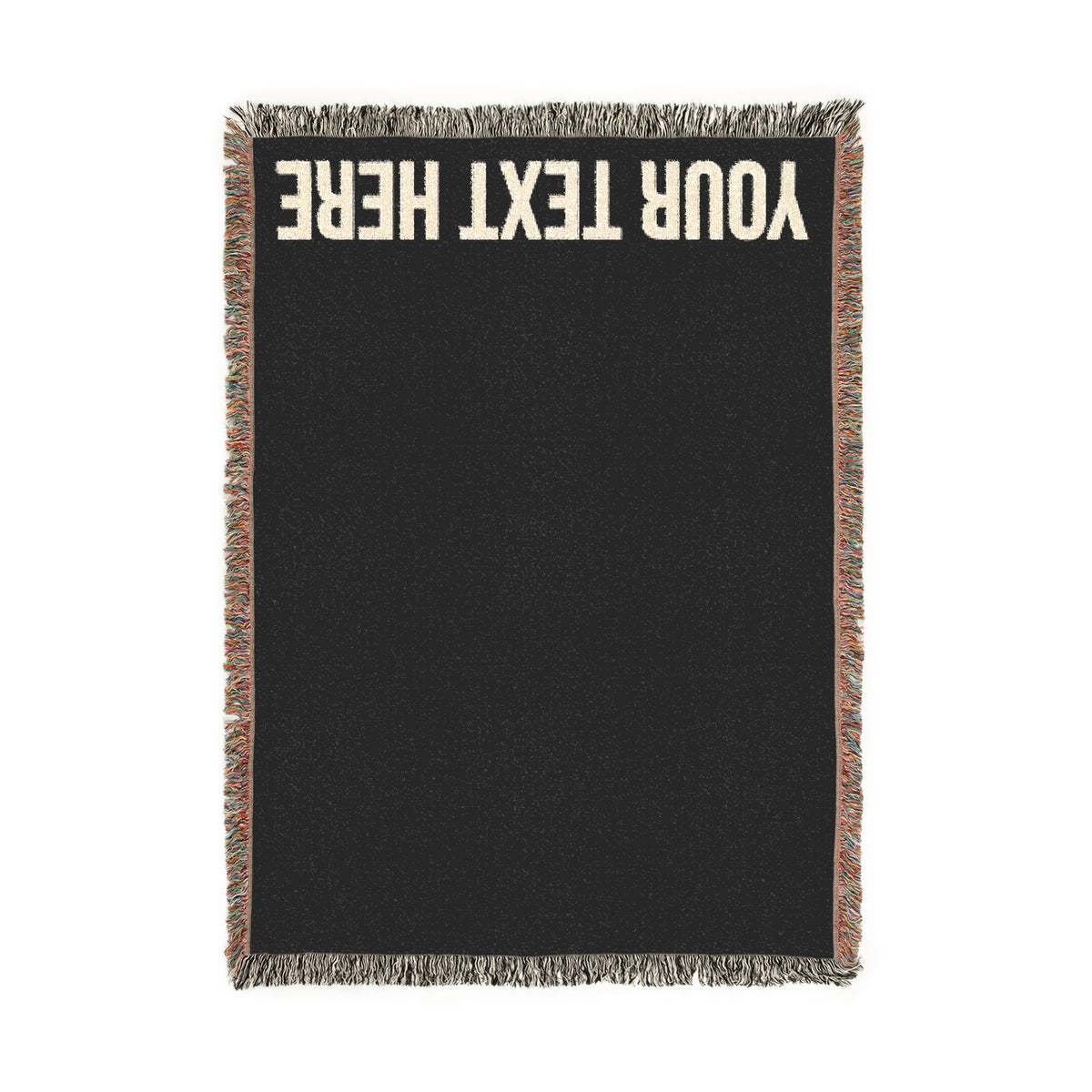 PERSONALIZED TEXT WOVEN BLANKET