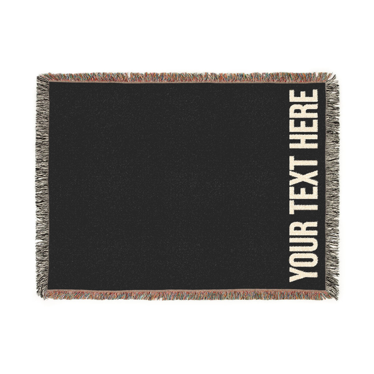 PERSONALIZED TEXT WOVEN BLANKET