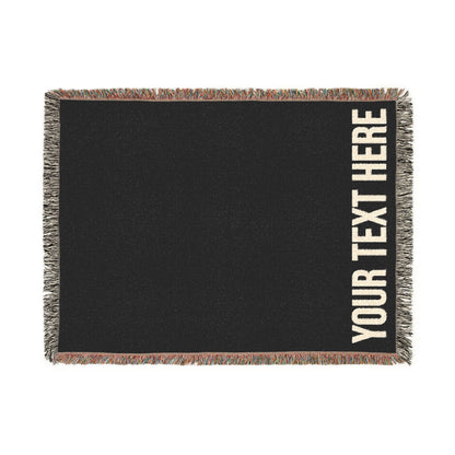 PERSONALIZED TEXT WOVEN BLANKET