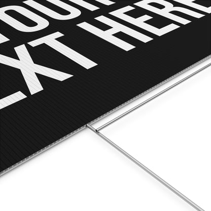 PERSONALIZED TEXT YARD SIGN BLACK + WHITE