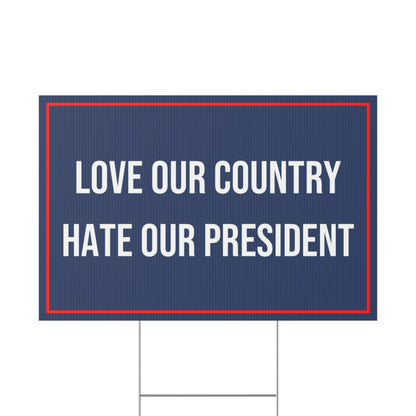 LOVE OUR COUNTRY YARD SIGN
