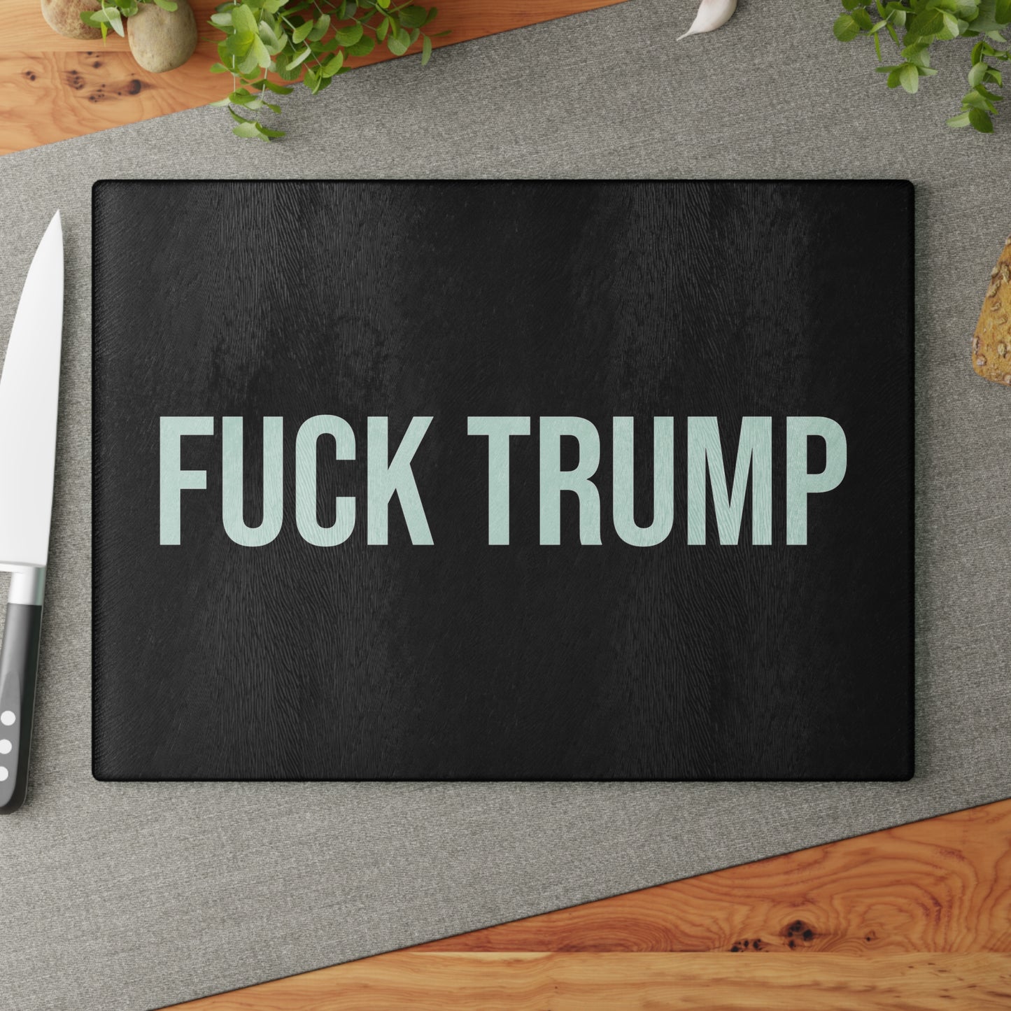 FUCK TRUMP GLASS CUTTING BOARD