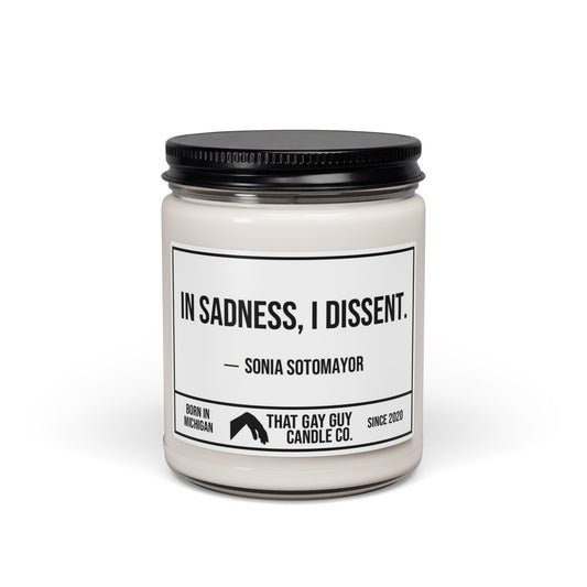 IN SADNESS I DISSENT