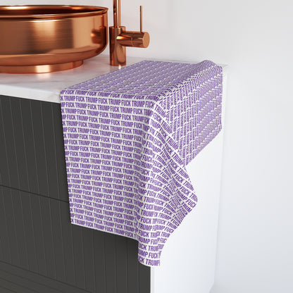 FUCK TRUMP HAND TOWEL PURPLE